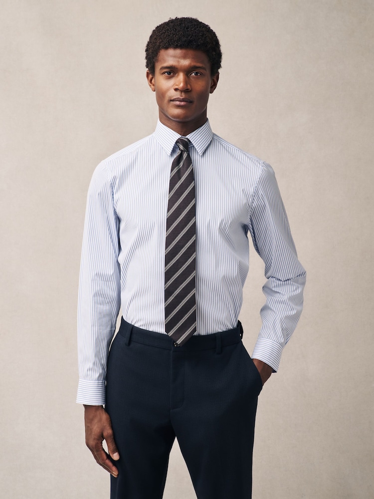 Blue Bengal Stripe Regular Fit Motionflex Long Sleeve Shirt - Image 1 of 5