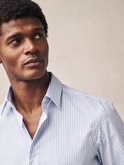 Blue Bengal Stripe Regular Fit Motionflex Long Sleeve Shirt - Image 3 of 5