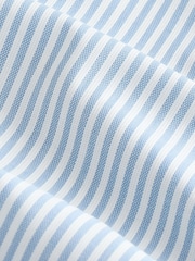 Blue Slim Fit Signature 100% Cotton Bengal Stripe Shirt - Image 12 of 12