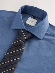 Blue Denim/Navy Stripe Slim Fit Shirt and Tie Pack - Image 2 of 3