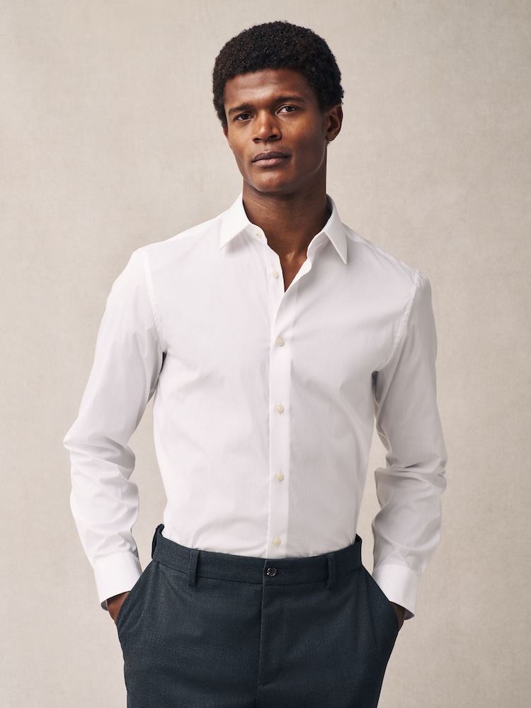 White Regular Fit Motionflex Long Sleeve Shirt - Image 1 of 5