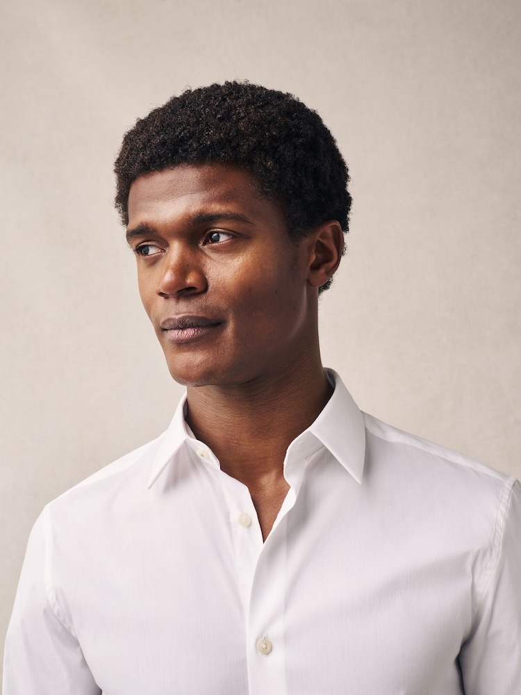 White Regular Fit Motionflex Long Sleeve Shirt - Image 5 of 5