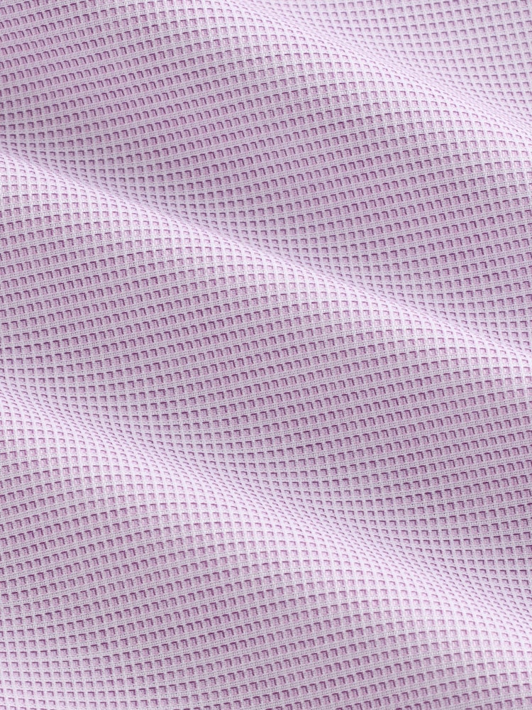 Mauve rose - Slim Fit (Slim Fit) - Signature 100% Cotton with Textured Smart Shirt - Image 3 of 3