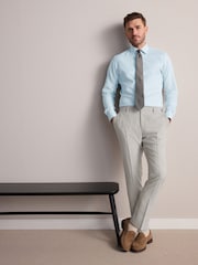 Vert - Slim Fit (Slim Fit) - Signature 100% Cotton with Textured Smart Shirt - Image 3 de 9
