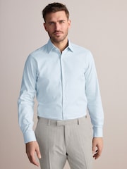 Vert - Slim Fit (Slim Fit) - Signature 100% Cotton with Textured Smart Shirt - Image 5 de 9