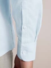 Vert - Slim Fit (Slim Fit) - Signature 100% Cotton with Textured Smart Shirt - Image 6 de 9