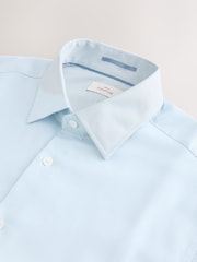 Vert - Slim Fit (Slim Fit) - Signature 100% Cotton with Textured Smart Shirt - Image 8 de 9