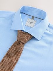 Blue/Neutral Knit Slim Fit Shirt and Tie Pack - Image 2 of 3