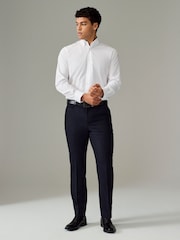 White Button Down Collar Regular Fit Easy Care Single Cuff Smart Shirt - Image 2 of 8