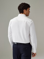 White Button Down Collar Regular Fit Easy Care Single Cuff Smart Shirt - Image 3 of 8