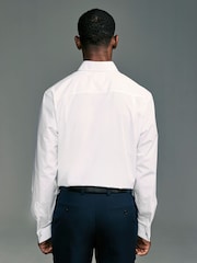 White Button Down Collar Regular Fit Easy Care Double Cuff Smart Shirt - Image 2 of 8