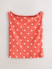 Rust Brown Open Neck Vest - Image 6 of 8
