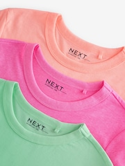 Green/Orange/Pink Essential Short Sleeve T-Shirts 3 Pack - Image 10 of 10