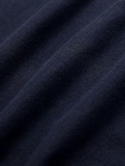 Navy 100% Cotton Long Sleeve T-Shirt - Image 8 of 8