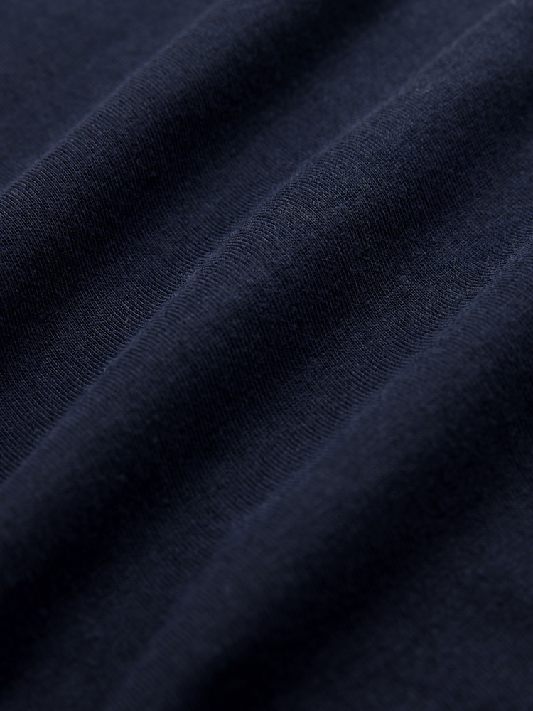 Navy 100% Cotton Long Sleeve T-Shirt - Image 8 of 8