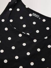 Noir/Blanc à pois - Débardeur avec encolure carrée - Image 6 de 7