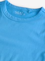 Bright Blue 100% Cotton Long Sleeve T-Shirt - Image 5 of 6