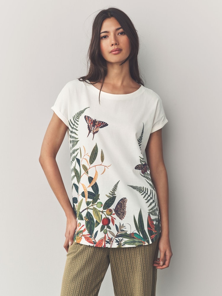 Multi Cap Sleeve T-Shirt Top - Image 1 of 7