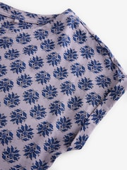 Indigo Blue Cap Sleeve T-Shirt Top - Image 5 of 6