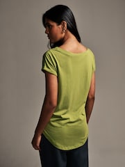 Vert pistache - Haut t-shirt à manches cap - Image 4 de 8