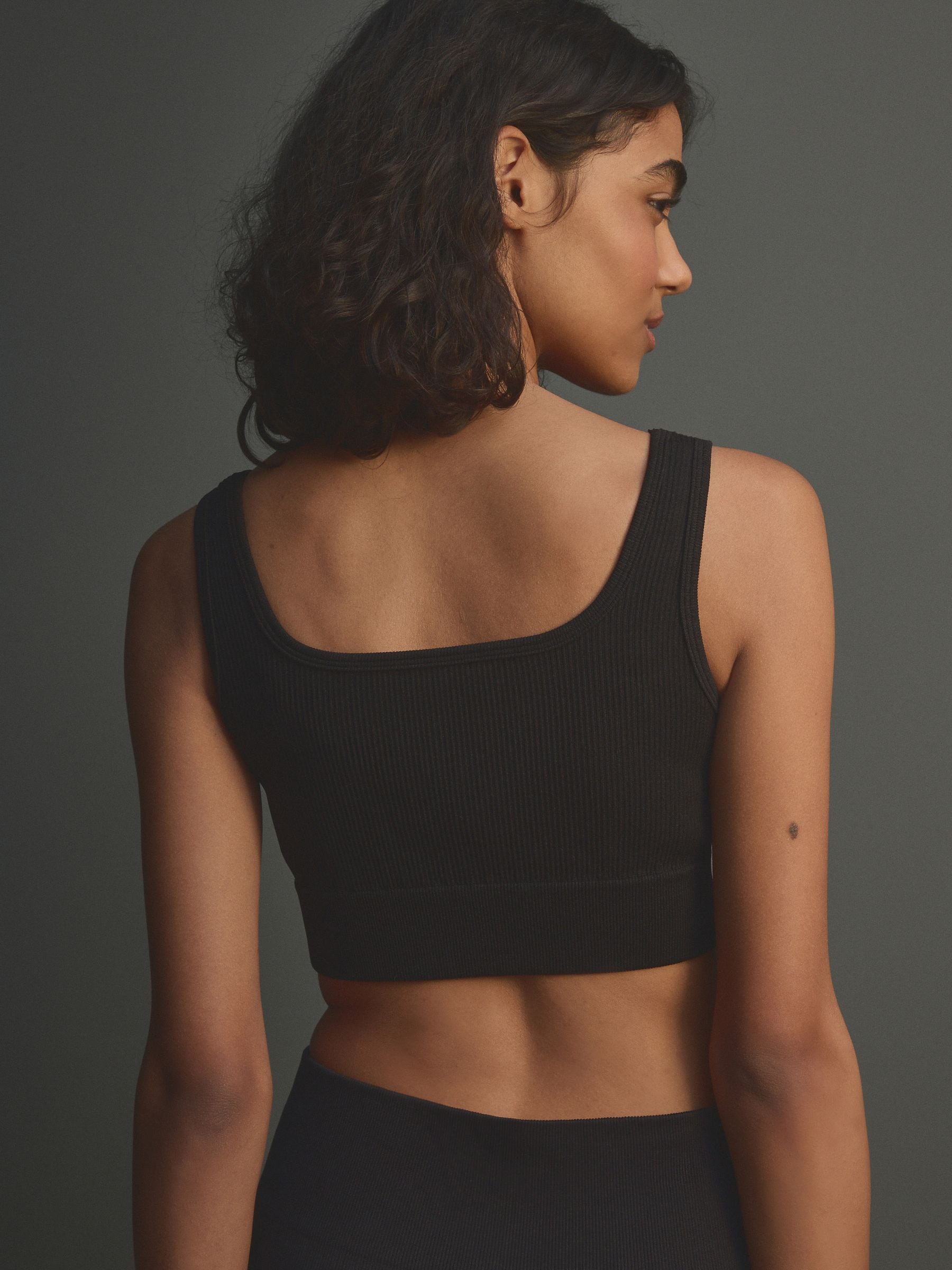 Buy Black Single Ribbed Bra Top from Next Romania