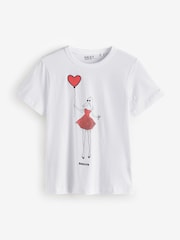Ecru Valentines Essential Pure Cotton Short Sleeve Crew Neck T-Shirt - Image 4 of 6