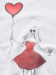 Ecru Valentines Essential Pure Cotton Short Sleeve Crew Neck T-Shirt - Image 5 of 6