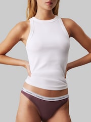 Calvin Klein Red Modern Logo Thong - Image 4 of 4