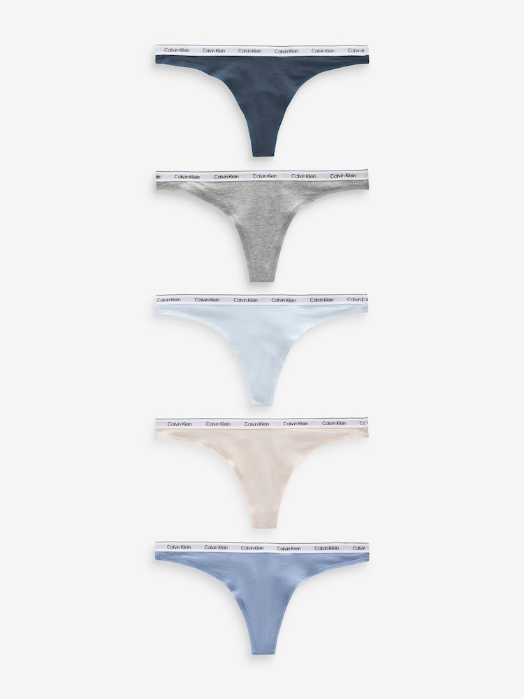 Calvin Klein Современные стринги с логотипом 5 набор - Изображение 1 из 6