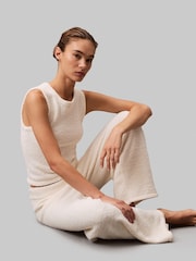 Calvin Klein Cream White Lounge Trousers - Image 3 of 5