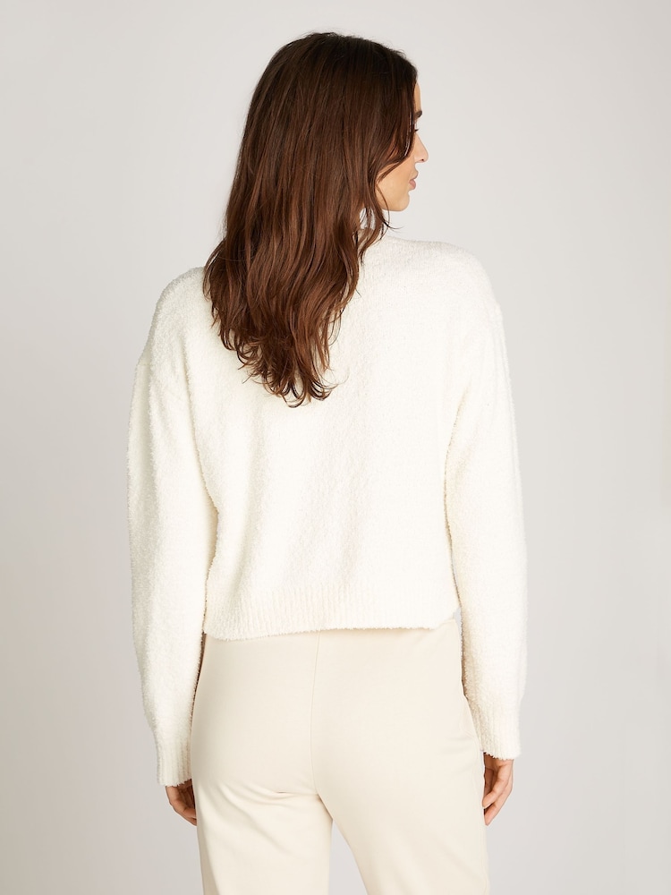 Calvin Klein Cream Crew Neck Jumper - Image 2 of 6