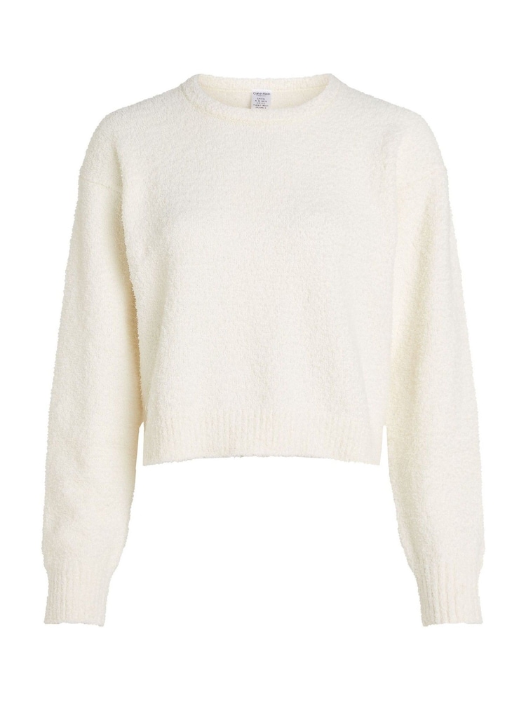 Calvin Klein Cream Crew Neck Jumper - Image 4 of 6