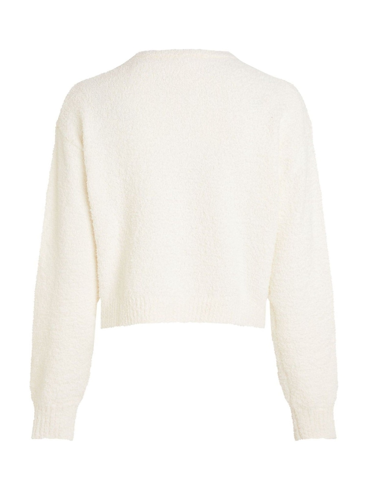Calvin Klein Cream Crew Neck Jumper - Image 5 of 6
