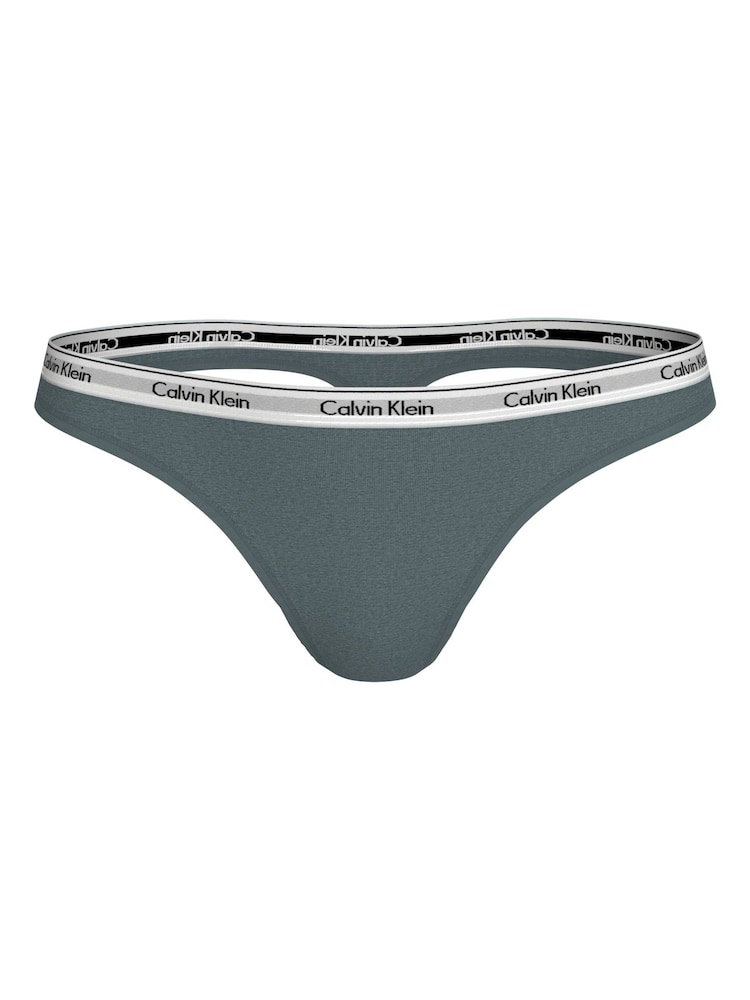 Calvin Klein Blue Modern Logo Thong - Image 1 of 5