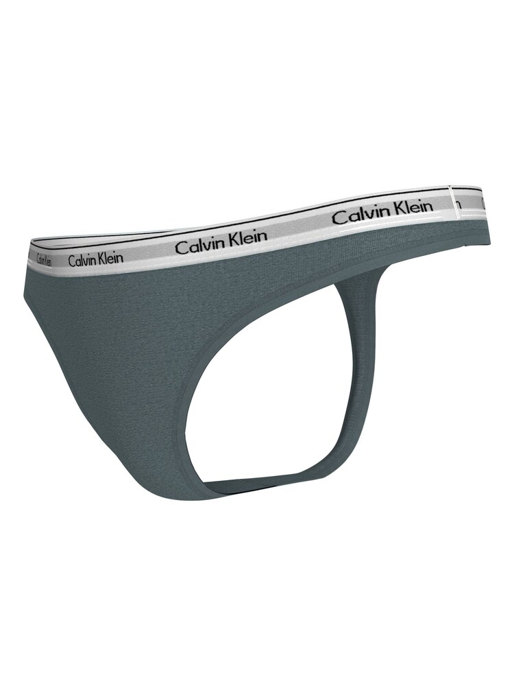 Calvin Klein Blue Modern Logo Thong - Image 5 of 5
