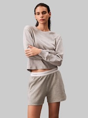 Calvin Klein Grey Relaxed Crew Pullover Sweater - Image 1 of 6
