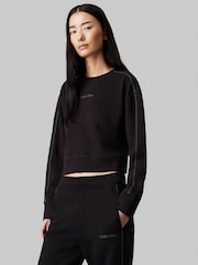 Calvin Klein Black 100% Cotton Crew Pullover Sweater - Image 1 of 4