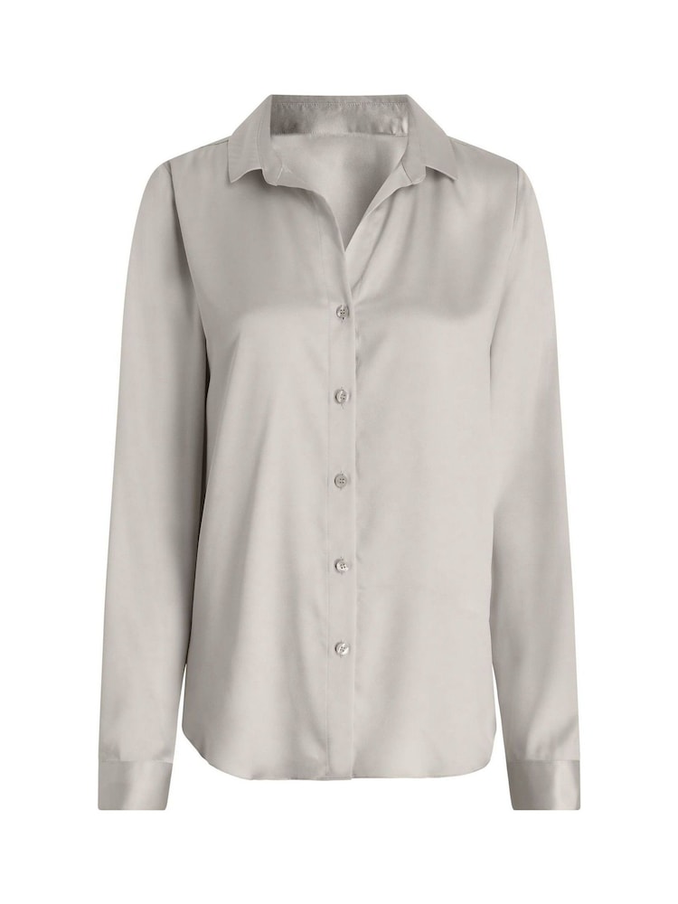 Calvin Klein Light Grey Long Sleeved Button Down Shirt - Image 5 of 5