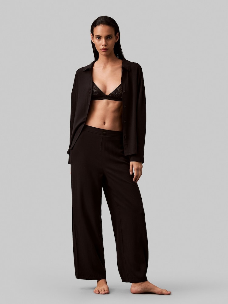 Calvin Klein Black White Lounge Trousers - Image 1 of 6 Calvin Klein Black White Lounge Trousers - Image 1 of 6