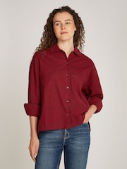 Calvin Klein Red 100% Cotton Long Sleeved Button Down Top - Image 1 of 7