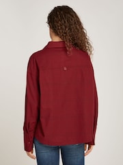 Calvin Klein Red 100% Cotton Long Sleeved Button Down Top - Image 2 of 7