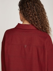 Calvin Klein Red 100% Cotton Long Sleeved Button Down Top - Image 3 of 7