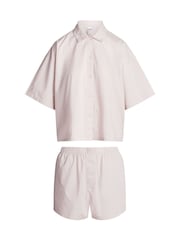 Calvin Klein Pink Short Sleeved 100% Cotton Button Down And Shorts Set - Image 6 of 6