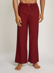 Calvin Klein Red 100% Cotton Lounge Trousers - Image 1 of 7