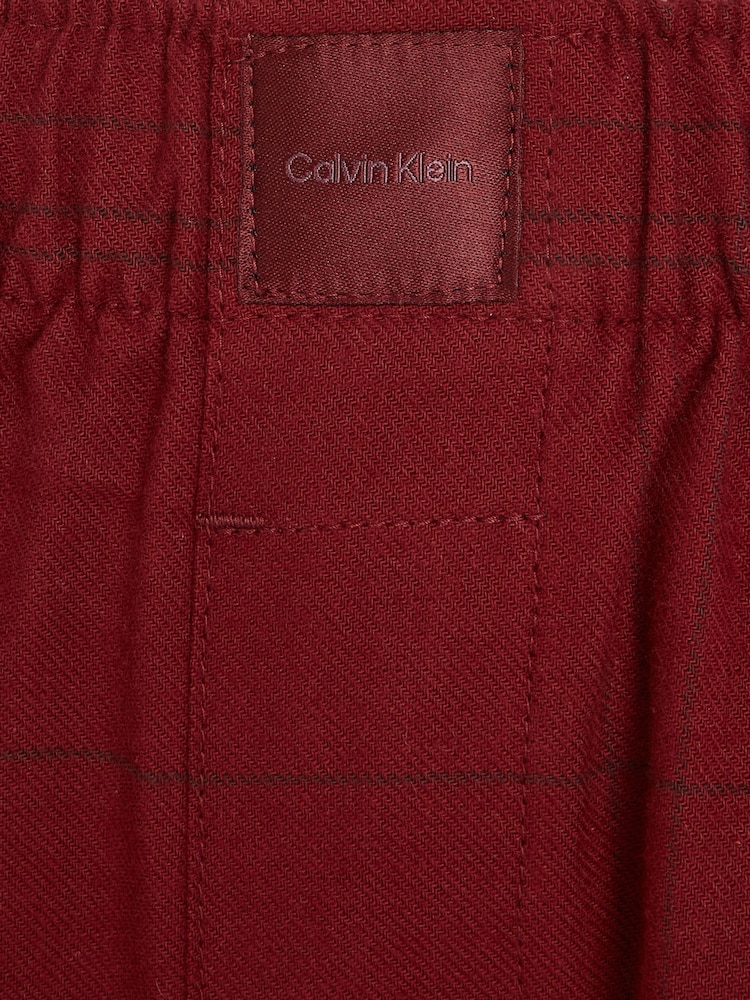 Calvin Klein Red 100% Cotton Lounge Trousers - Image 7 of 7