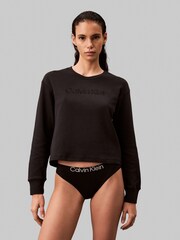 Calvin Klein Black Relaxed Crew Pullover Sweater - Image 1 of 6