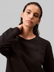 Calvin Klein Black Relaxed Crew Pullover Sweater - Image 3 of 6
