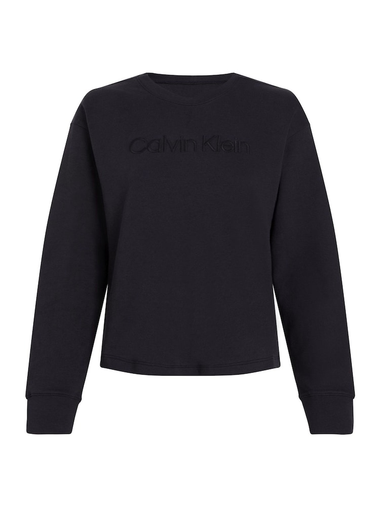 Calvin Klein Black Relaxed Crew Pullover Sweater - Image 6 of 6