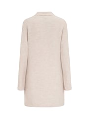 Pour Moi Cream Frankie Quarter Zip Chunky Knit Dress - Image 4 of 4