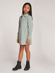 Calvin Klein Green Corduroy Shirt Dress - Image 1 of 5
